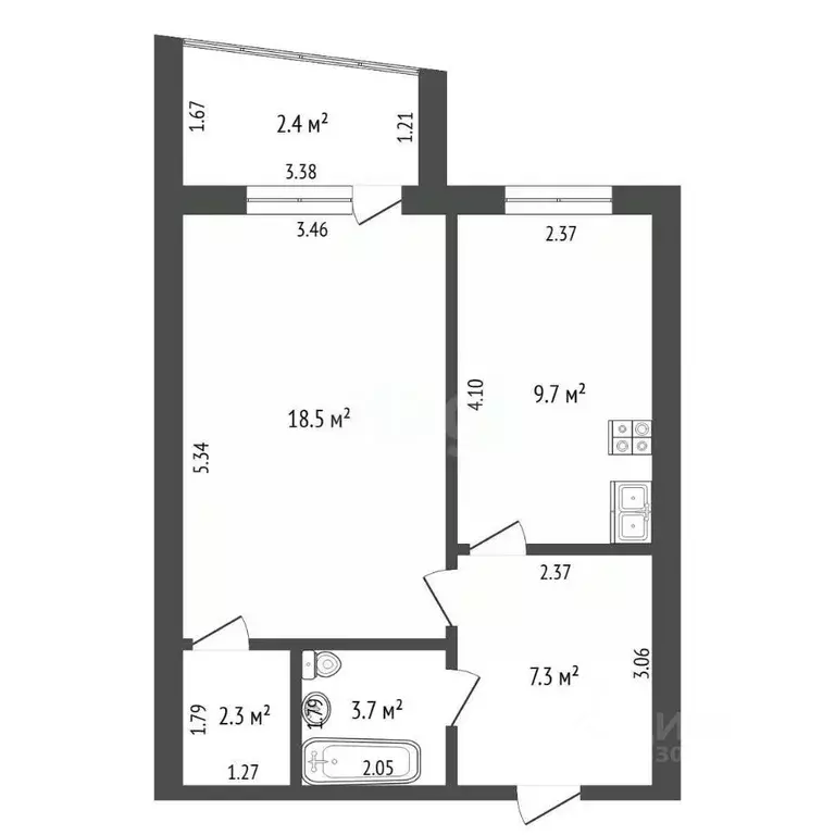 1-к кв. Забайкальский край, Чита ул. Тимирязева, 31 (44.0 м) - Фото 2
