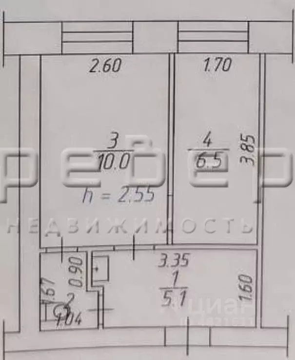 2-к кв. Красноярский край, Красноярск ул. Ломоносова, 94к2 (23.7 м) - Фото 1