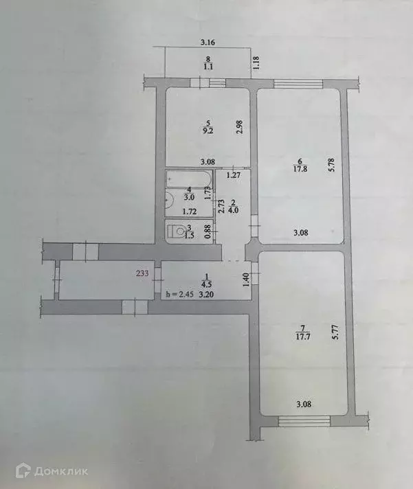 Продаётся 2-к квартира, 57.7 м - Фото 1