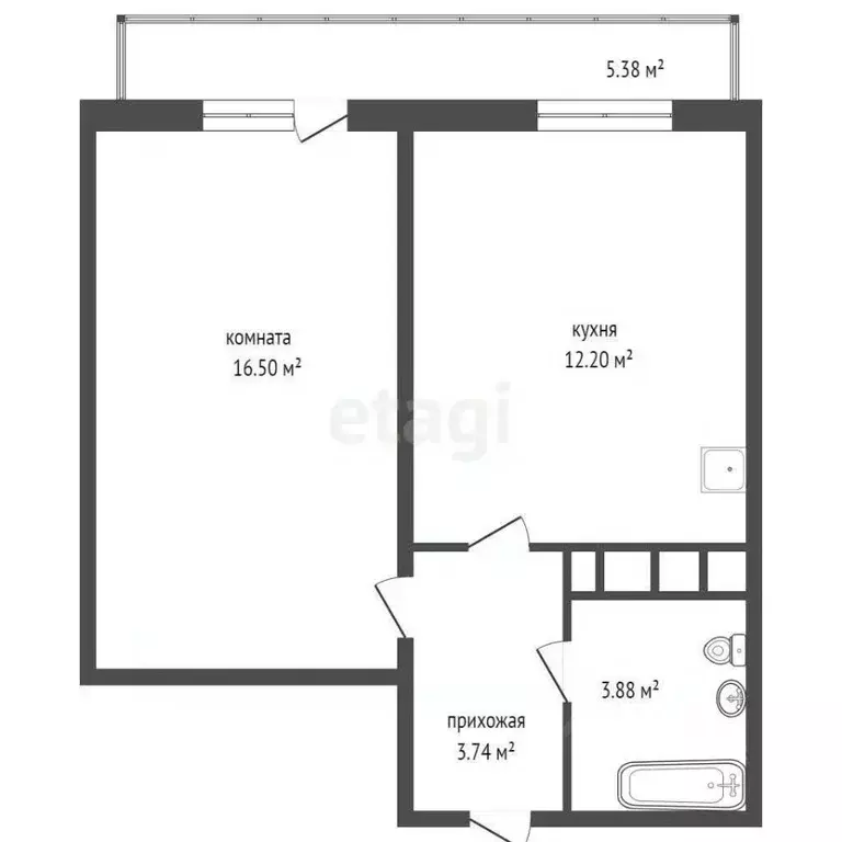 1-к кв. Красноярский край, Красноярск ул. Шевченко, 1А (35.7 м) - Фото 2