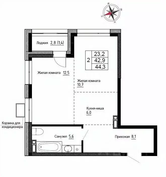 2-к кв. Приморский край, Надеждинский район, пос. Новый ул. Ленина, ... - Фото 1