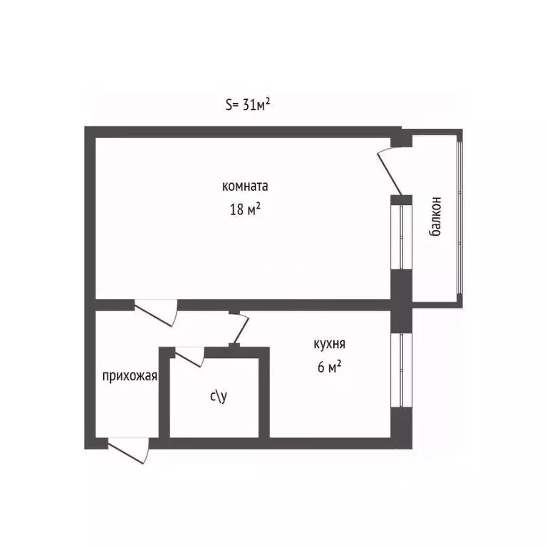 1-к кв. Брянская область, Брянск Новозыбковская ул., 9 (31.0 м) - Фото 1