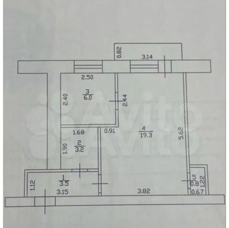 1-к. квартира, 32,8 м, 3/4 эт. - Фото 0