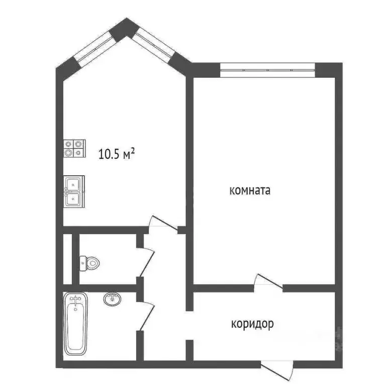 1-к кв. Москва Стандартная ул., 21к1 (34.0 м) - Фото 1