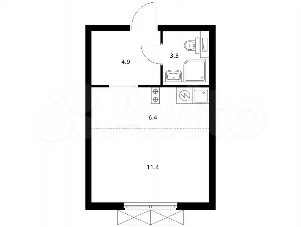Квартира-студия, 26 м, 13/24 эт. - Фото 0