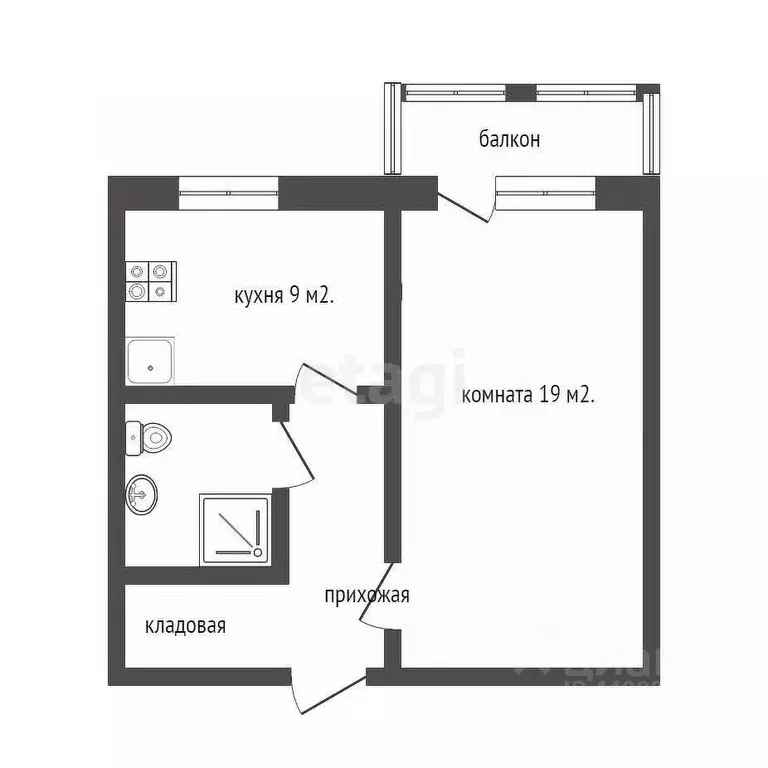 1-к кв. Смоленская область, Смоленск ул. Попова, 40а (41.0 м) - Фото 1