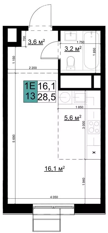 Квартира-студия: Одинцово, Можайское шоссе, 98 (28.5 м) - Фото 0