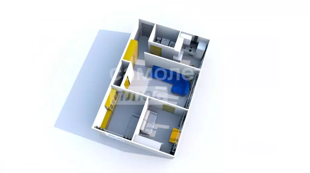 3-к кв. Московская область, Домодедово Северный мкр, ул. 1-я ... - Фото 2