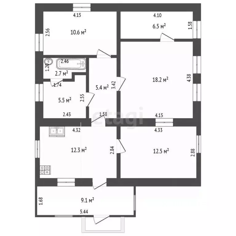 Дом в Башкортостан, Стерлитамак Комсомольский мкр, ул. Парковая (83 м) - Фото 2