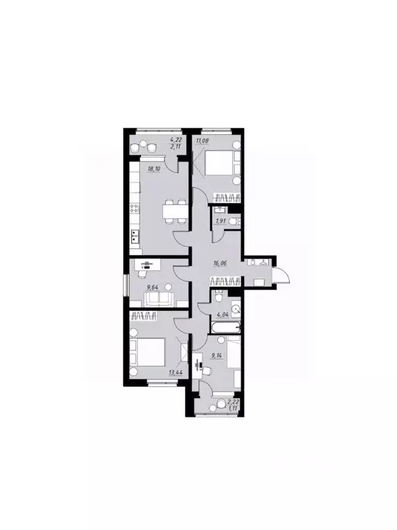 4-к кв. Тамбовская область, Тамбов Телецентр мкр, Строганов жилой ... - Фото 0