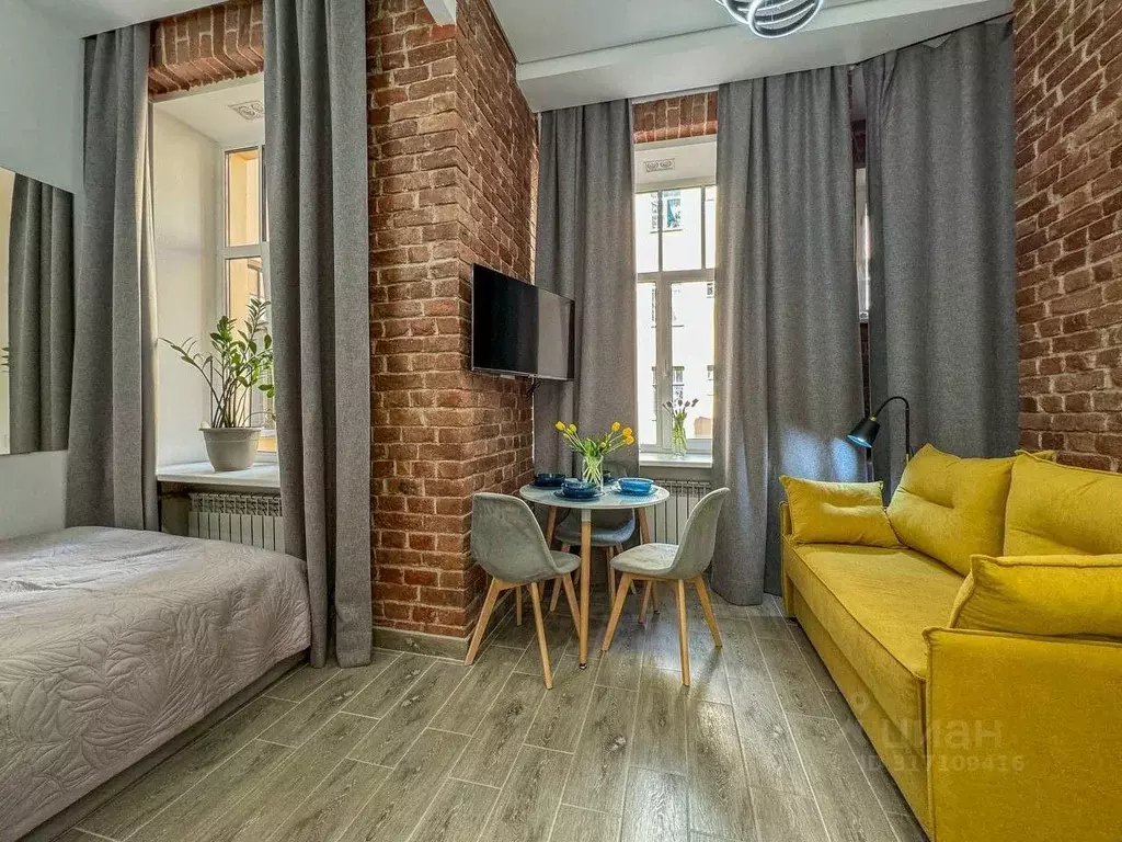 Студия Санкт-Петербург ул. Некрасова, 58 (25.0 м) - Фото 1