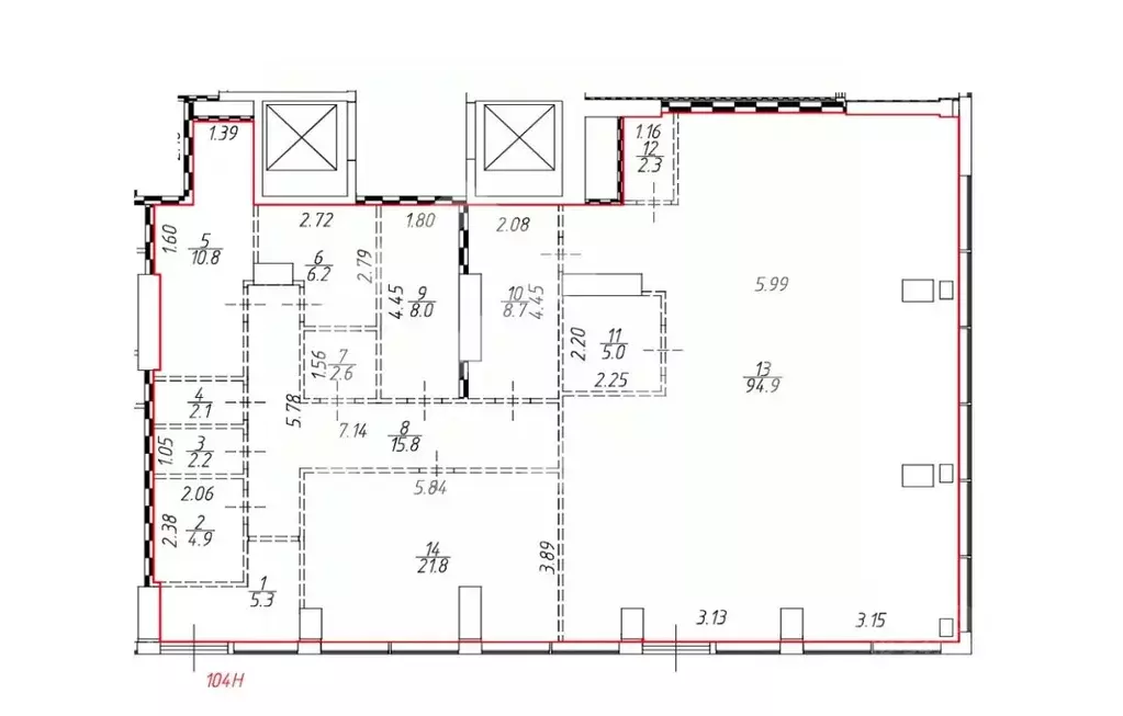 Помещение свободного назначения в Москва Летниковская ул., 11к1 (102 ... - Фото 2