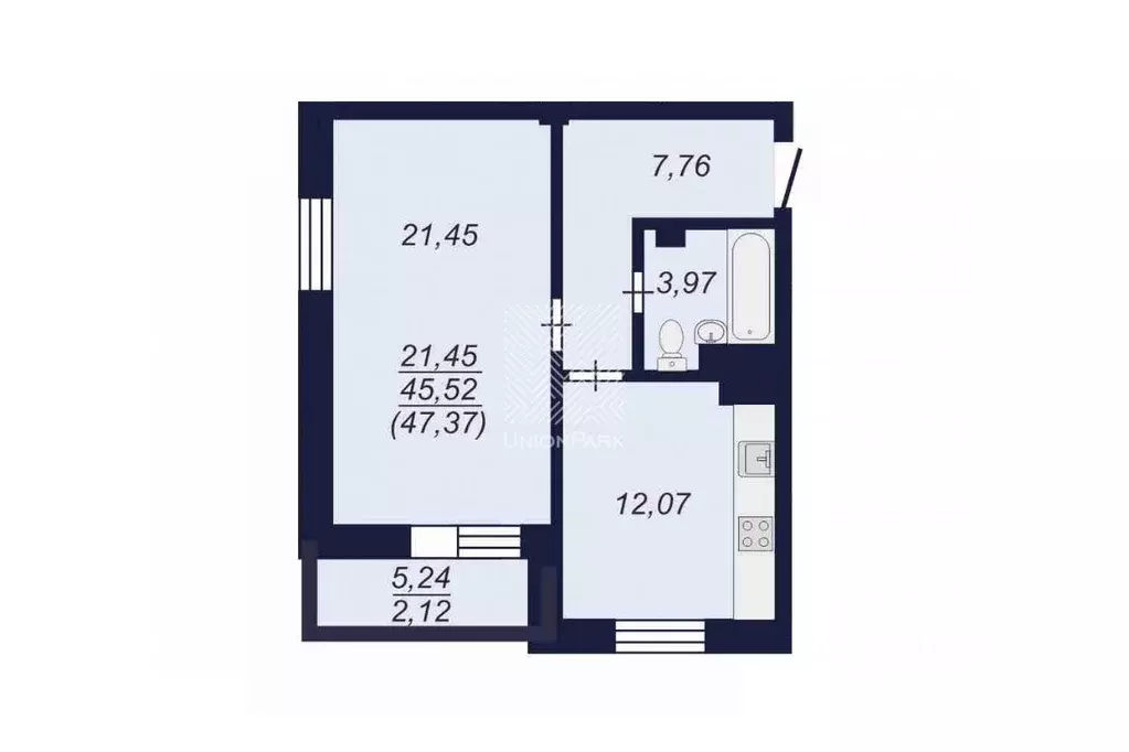 1-к кв. Челябинская область, Челябинск Копейская ул., 1 (47.37 м) - Фото 0