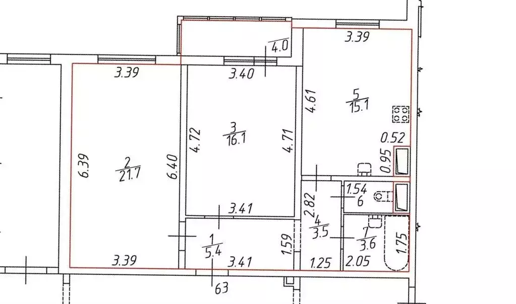 2-к кв. Санкт-Петербург Витебский просп., 101к2 (67.0 м) - Фото 1