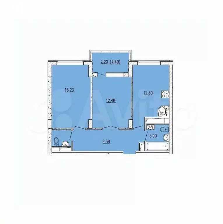 2-к кв. Крым, Феодосия Гриновский жилой комплекс (58.1 м) - Фото 2