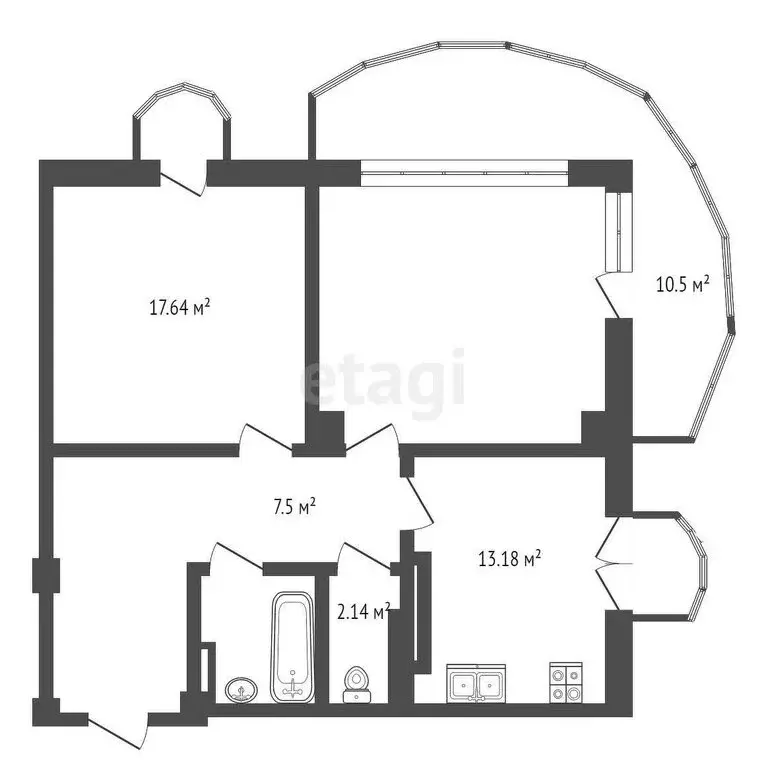 3-комнатная квартира: Ялта, улица Руданского, 21А (87 м) - Фото 0