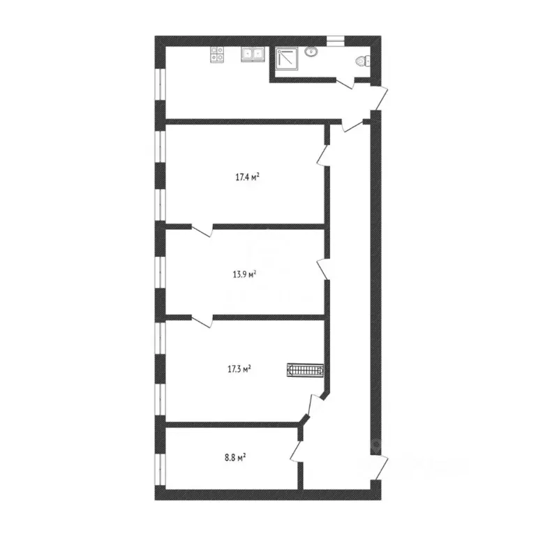 4-к кв. Санкт-Петербург ул. Смолячкова, 16 (87.7 м) - Фото 1