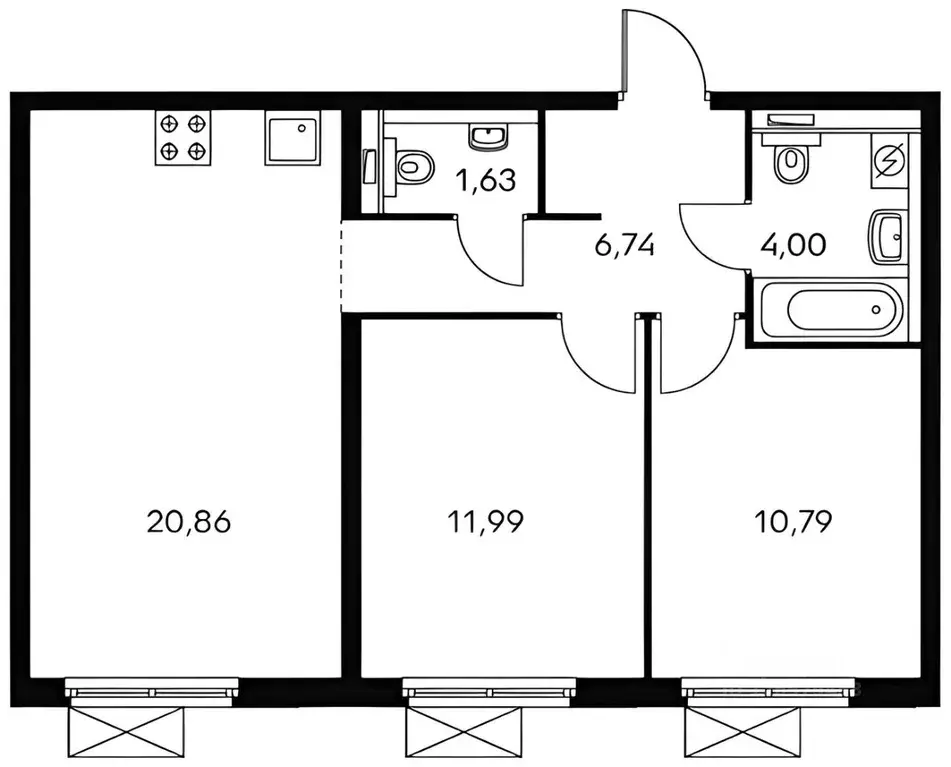 2-к кв. Москва Большая Филевская ул., 3к3 (56.0 м) - Фото 1