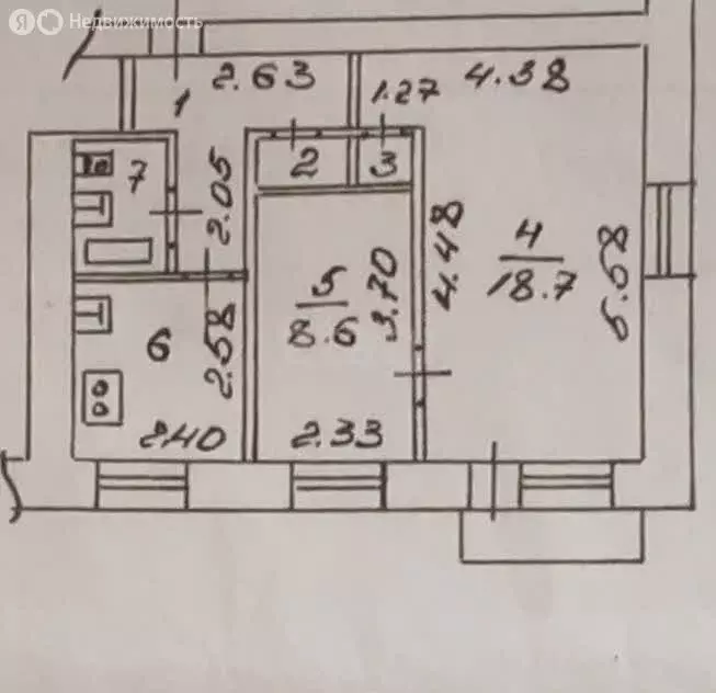 2-комнатная квартира: Липецк, улица Космонавтов, 32 (42.2 м) - Фото 1