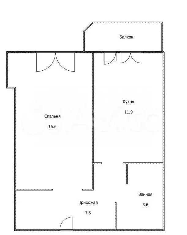 1-к. квартира, 40 м, 2/9 эт. - Фото 0