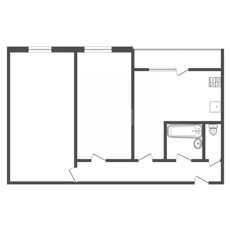 2-к кв. Тульская область, пос. Дубна Садовая ул., 12А (48.3 м) - Фото 2
