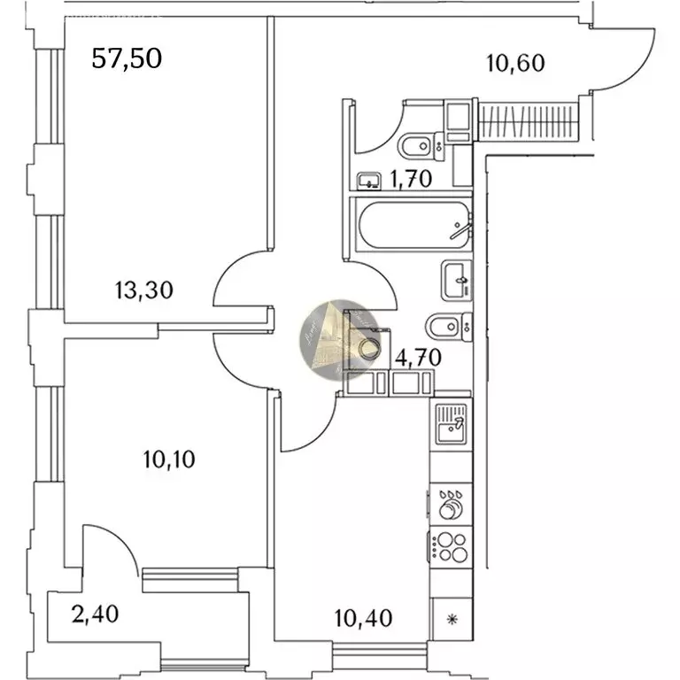 2-комнатная квартира: Санкт-Петербург, Планерная улица, 99 (57.5 м) - Фото 1