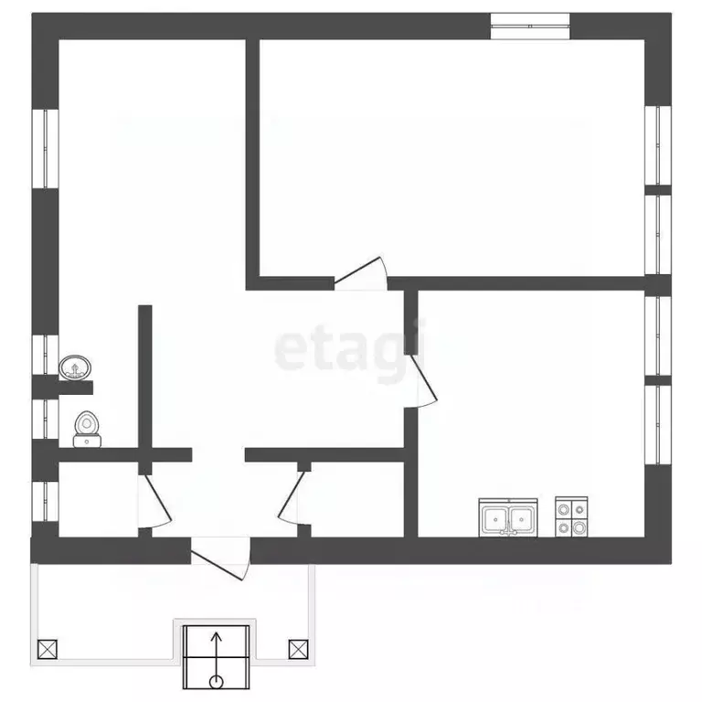 Дом в Владимирская область, Меленковский муниципальный округ, д. ... - Фото 1