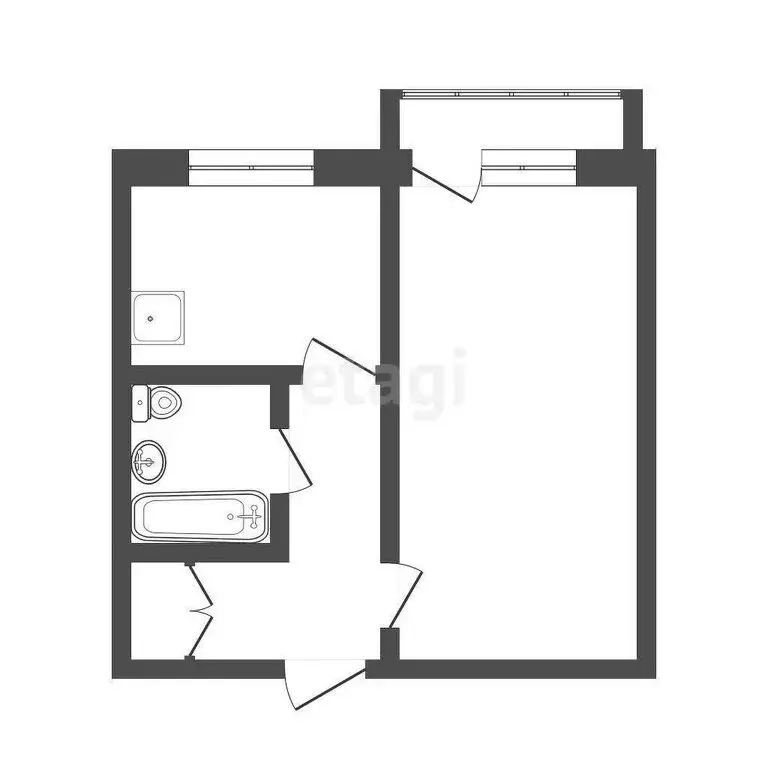 1-комнатная квартира: Томск, Сибирская улица, 114 (37 м) - Фото 0