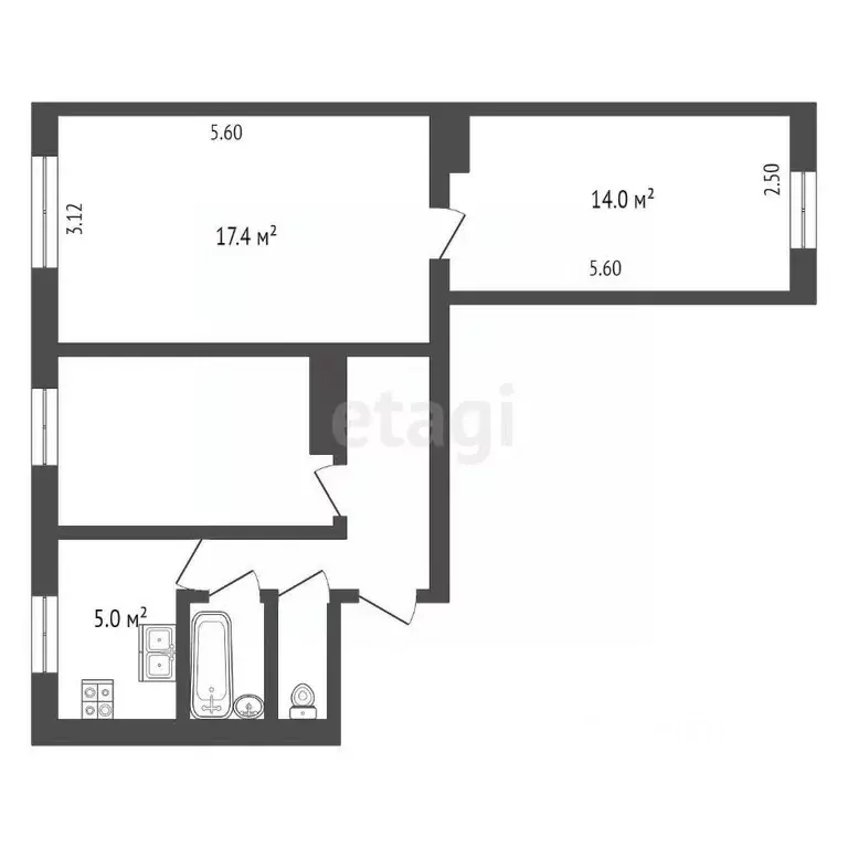 3-к кв. Камчатский край, Елизово ул. Ленина, 34 (57.9 м) - Фото 1