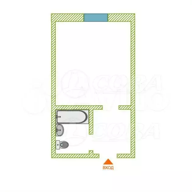 1-к. квартира, 18 м, 3/5 эт. - Фото 0