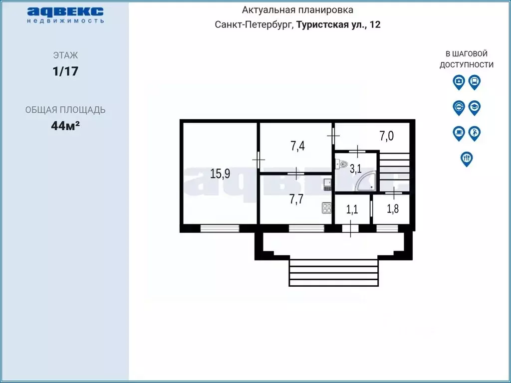 Помещение свободного назначения в Санкт-Петербург Туристская ул., 12 ... - Фото 2