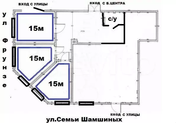 Свободного назначения, 15 м на высоком трафике - Фото 0