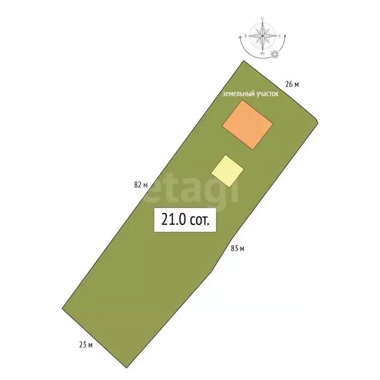 Участок в Алтай, Майминский район, с. Соузга Молодежная ул. (20.98 ... - Фото 2