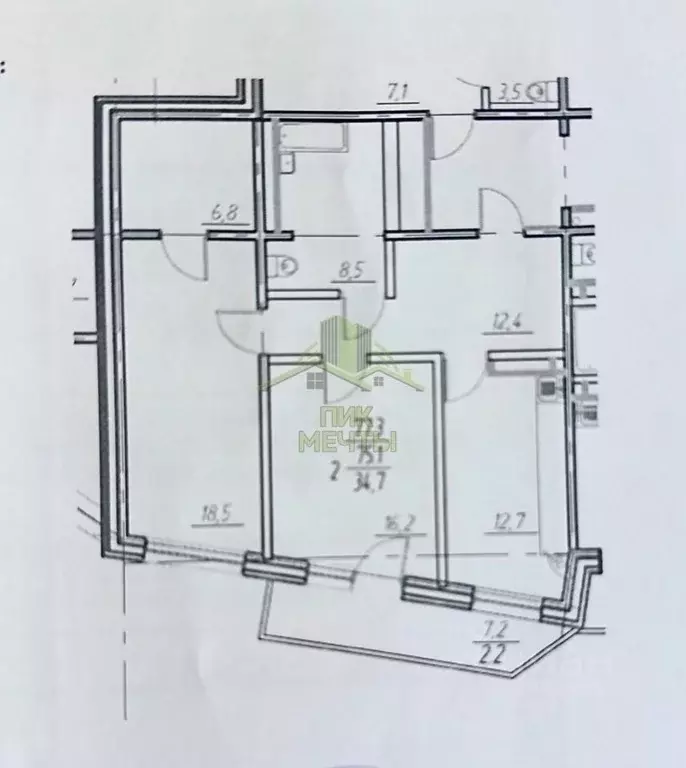 2-к кв. Бурятия, Улан-Удэ просп. 50-летия Октября, 2/1 (75.3 м) - Фото 2