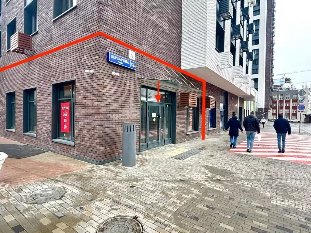 Торговая площадь в Москва ул. Берзарина, 32А (92 м) - Фото 1