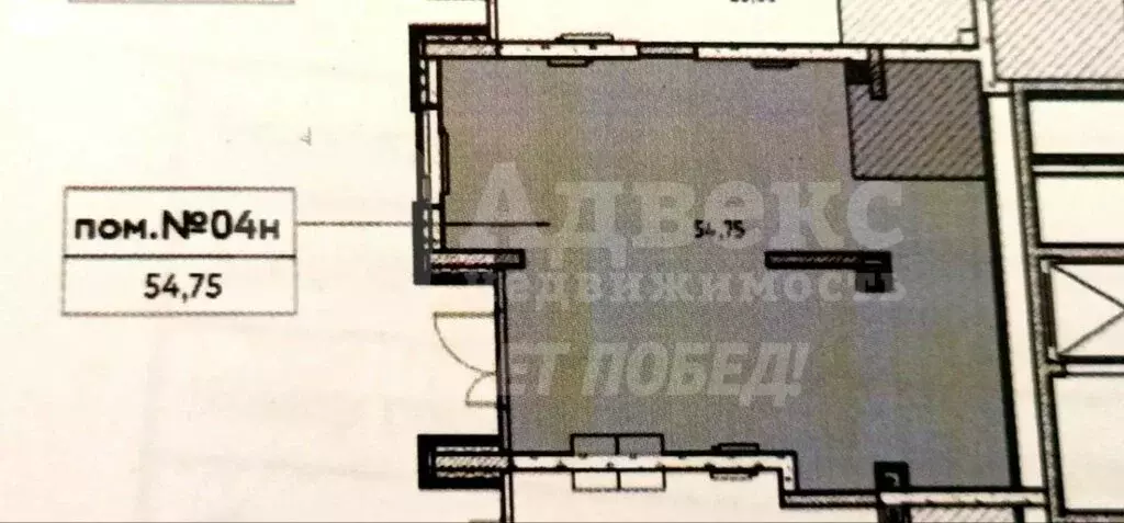 Офис (54.8 м) - Фото 1