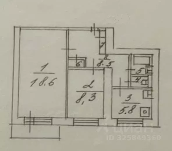 2-к кв. Московская область, Люберцы Красноармейская ул., 13 (46.0 м) - Фото 2