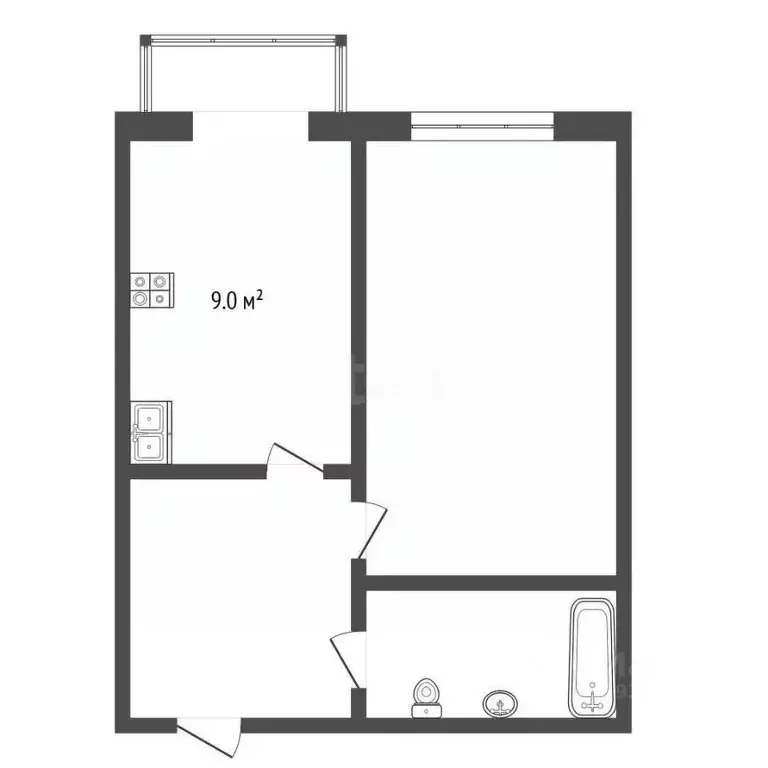 1-к кв. Тюменская область, Тюмень ул. Московский Тракт, 87 (42.0 м) - Фото 0