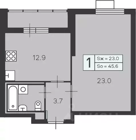 1-к кв. Москва Дмитровское ш., вл89 (46.0 м) - Фото 0