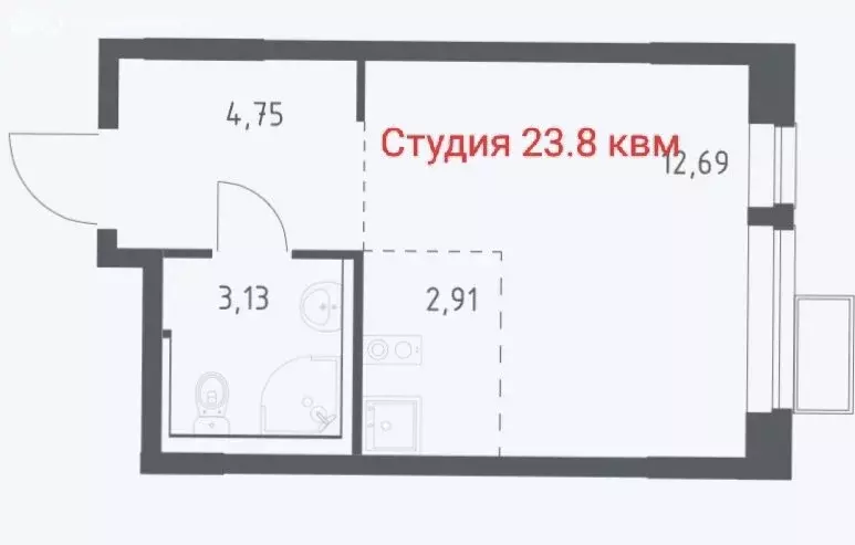 Квартира-студия: посёлок Жилино-1, 2-й квартал, жилой комплекс Егорово ... - Фото 1