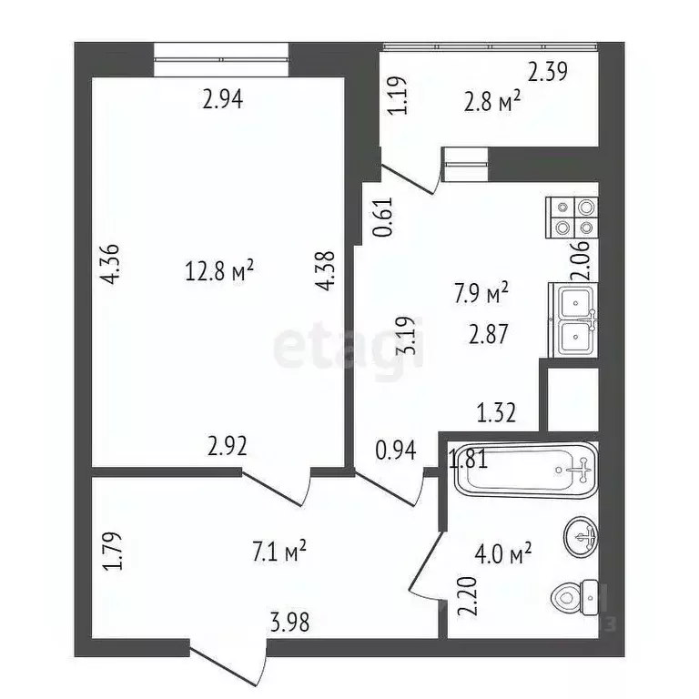 1-к кв. Санкт-Петербург просп. Юнтоловский, 47к1 (33.0 м) - Фото 1