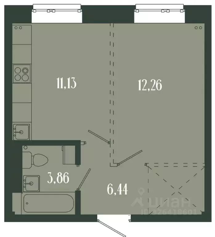 1-к кв. Иркутская область, Иркутский муниципальный округ, с. Мамоны ... - Фото 2