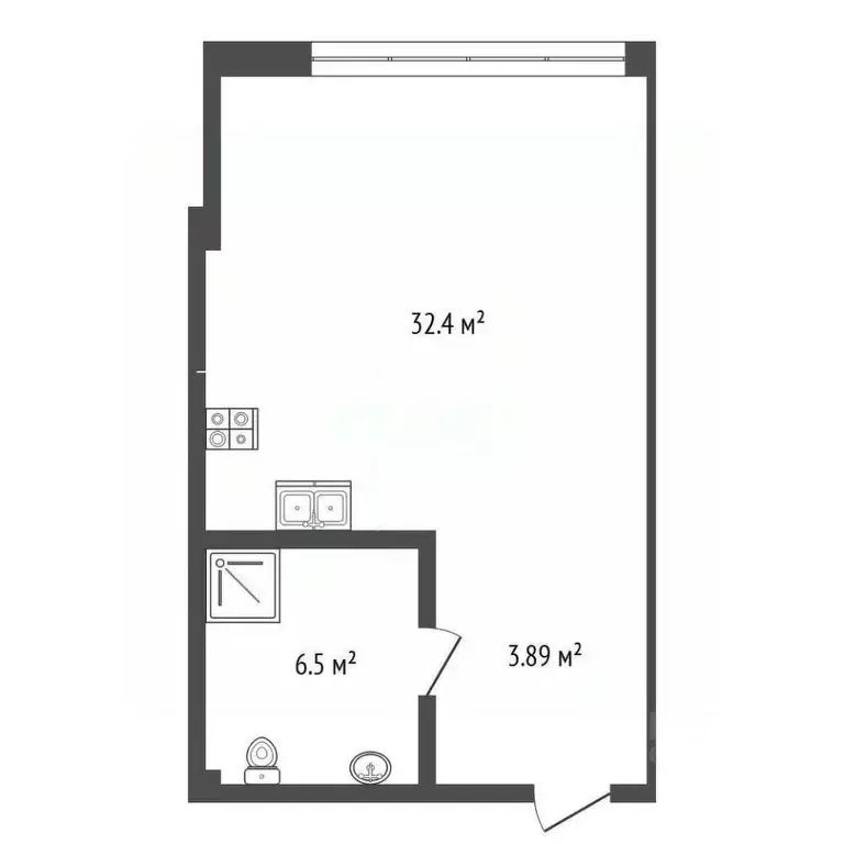 Студия Крым, Ялта ул. Киевская, 44 (38.4 м) - Фото 1