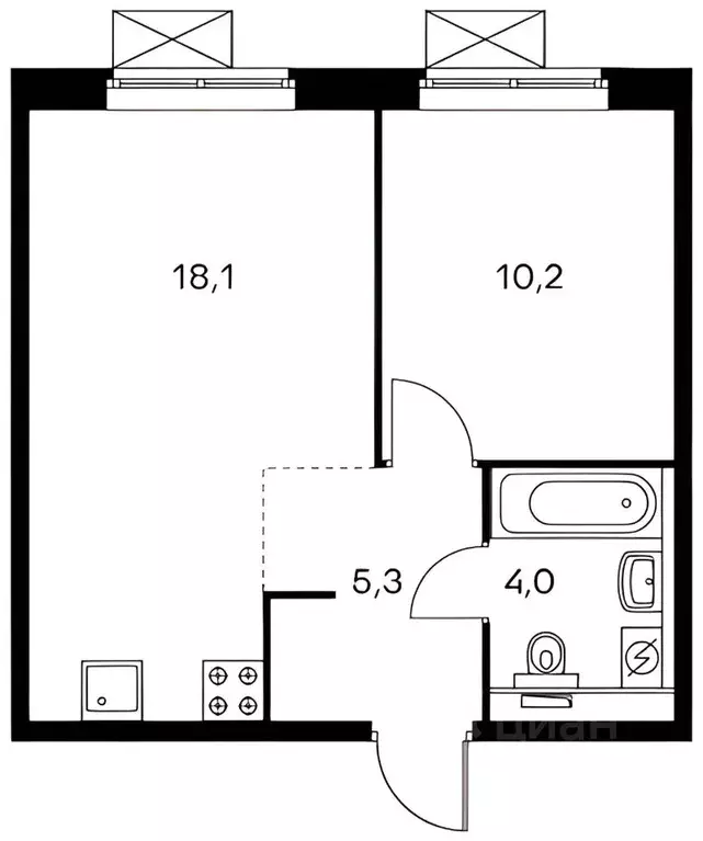 1-к кв. Московская область, Котельники Парковый мкр, 1к20 (39.0 м) - Фото 1