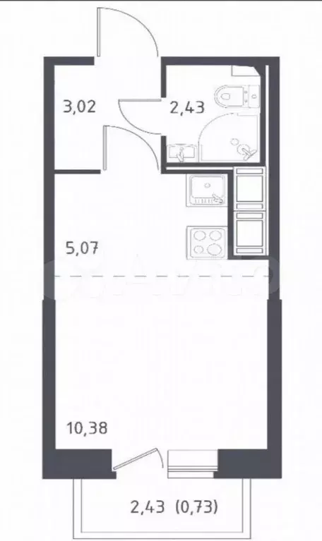 Квартира-студия, 21 м, 8/16 эт. - Фото 0