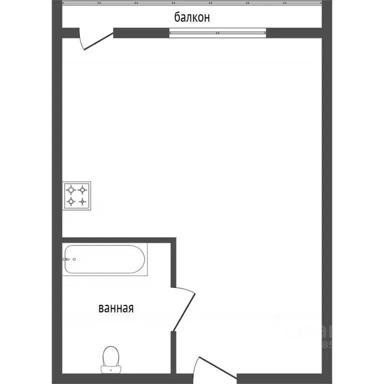 1-к кв. Красноярский край, Красноярск Взлетная ул., 7Ж (34.8 м) - Фото 1