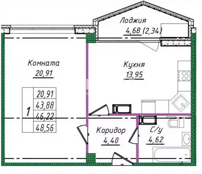 1-к кв. Ивановская область, Иваново ул. Голубева, 16 (49.0 м) - Фото 2