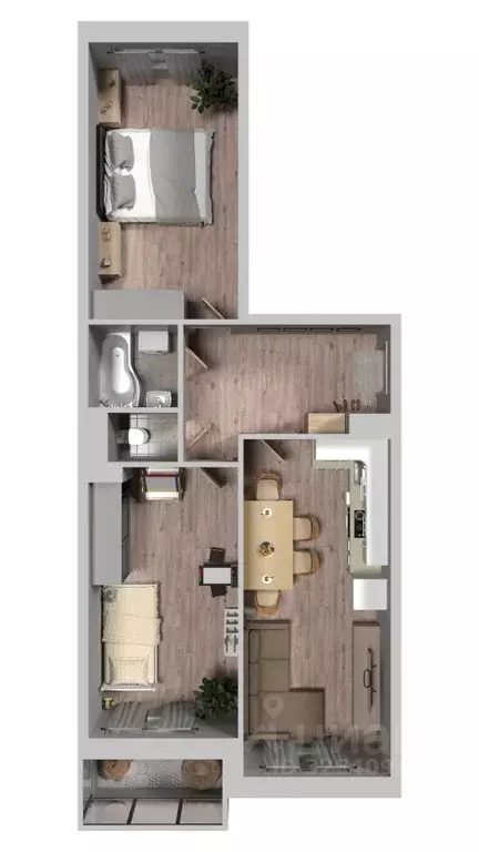 2-к кв. Московская область, Пушкинский городской округ, с. Тарасовка, ... - Фото 1