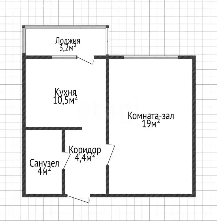 1-комнатная квартира: Майкоп, улица Олега Цокова, 4 (37.7 м) - Фото 1