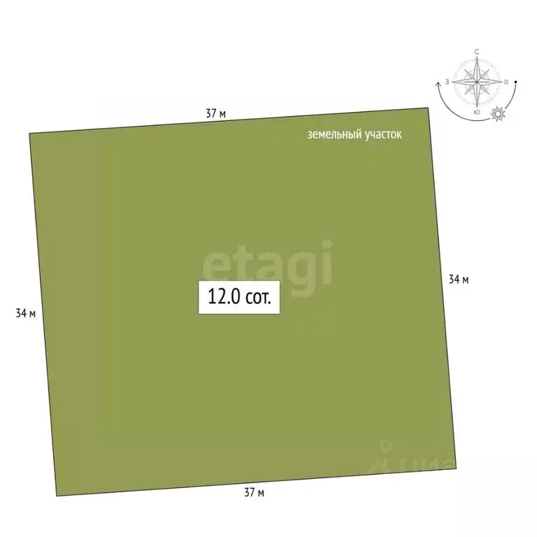 Участок в Алтайский край, Советский район, с. Платово  (12.0 сот.) - Фото 1